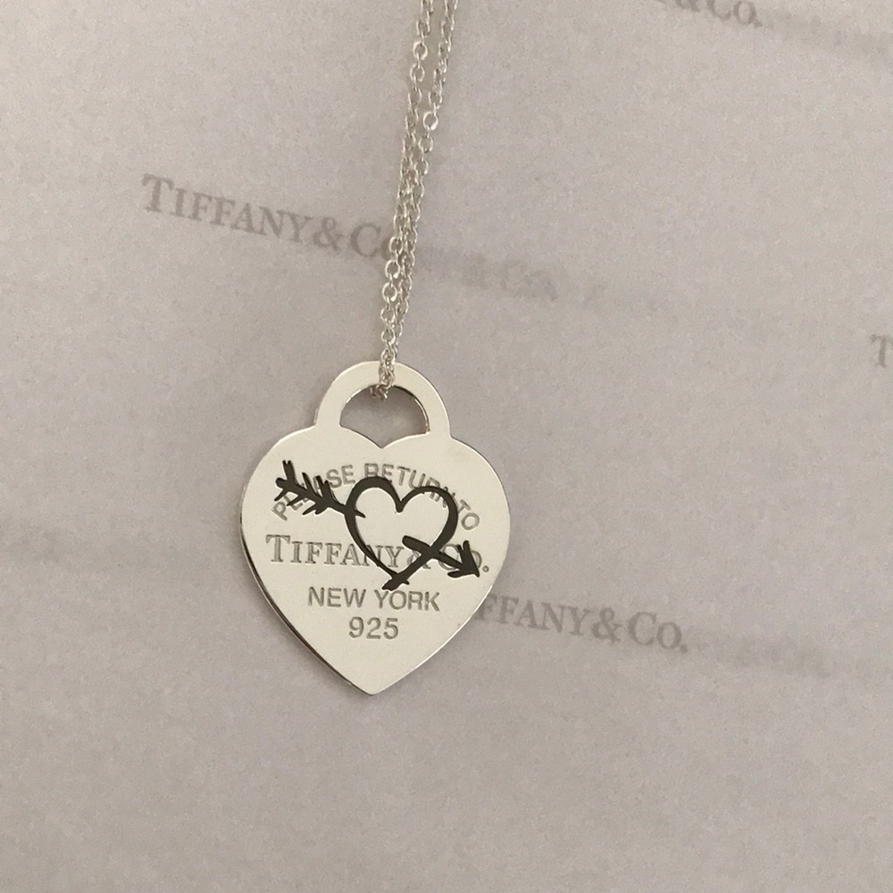 Tiffany & Co. Extra Large RTT Pendant in Silver with Arrow